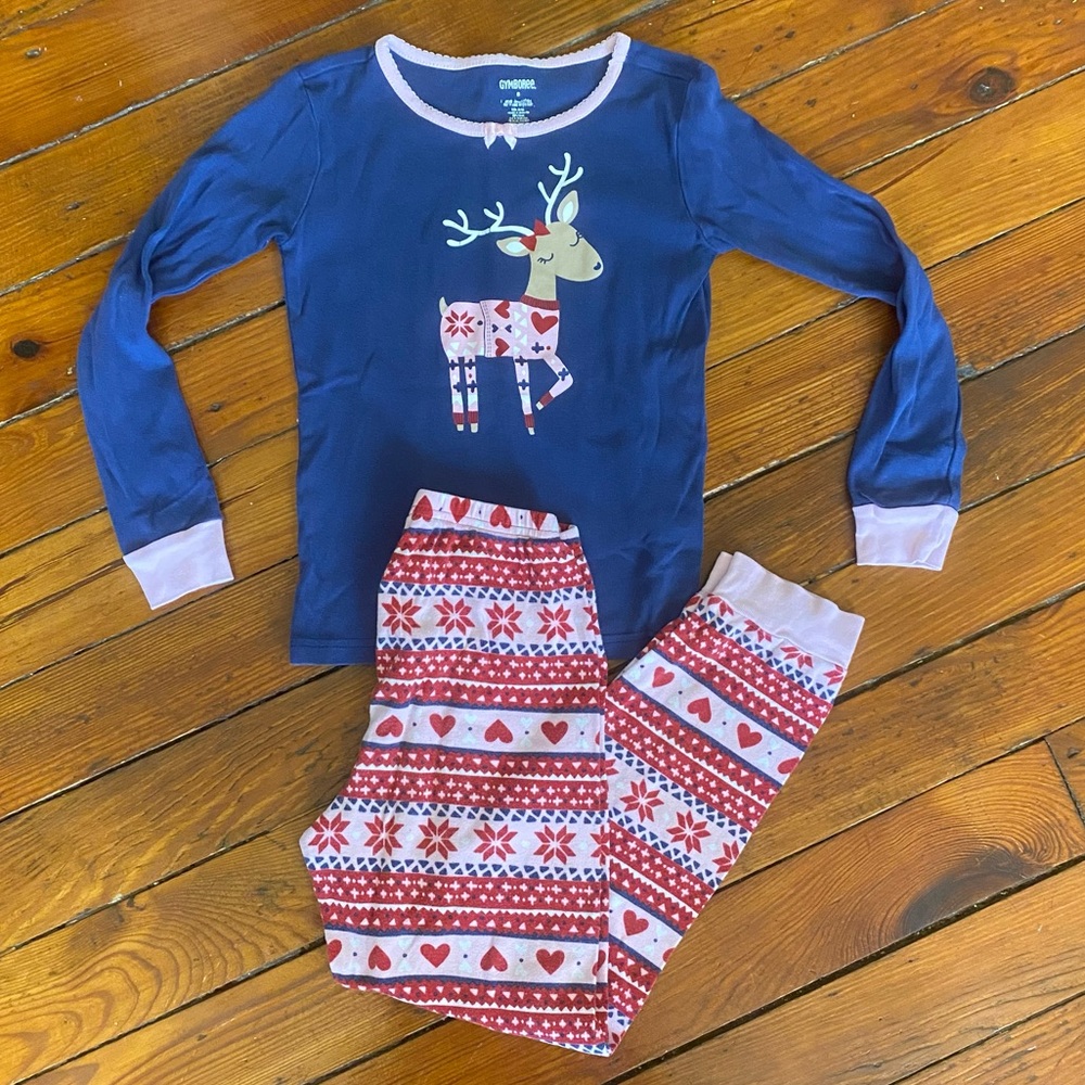 Gymboree Reindeer Winter Pajamas Set Size 8